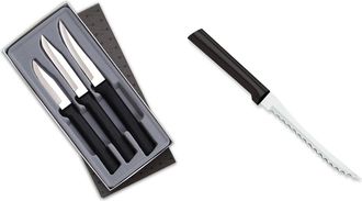 Rada 3 Piece Paring Knives Galore Set & 5-Inch Tomato Slicer Stainless Steel Serrated Blade