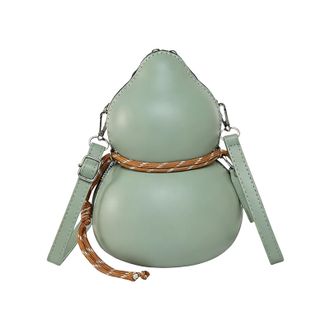 Generic Shoulder Bag, Pu Leather Vintage, 14x21x14cm, Calabash Shaped Purse, Sling Tote Handbag, Stylish Cross-body, For School Gym Travel Work