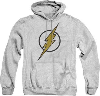 Gildan Justice League Flash Muted Color Bolt Adult Pull Over Hoodie / Hooded Sweatshirt