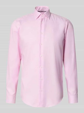Christian Berg Regular Fit Business-Hemd mit Strukturmuster und Kentkragen in Pink, Gr&ouml;&szlig;e 39/40