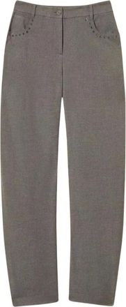 Twinset Pantalones Rectos - Trousers - Mujer - Gris - XS