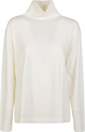 P.A.R.O.S.H. Lime25 Relaxed Fit Wool Blend Turtleneck Sweater