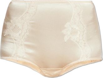 Dolce & Gabbana High-waisted Briefs - Dames - Onderbroek - Beige - M - Katoen - Ondergoed