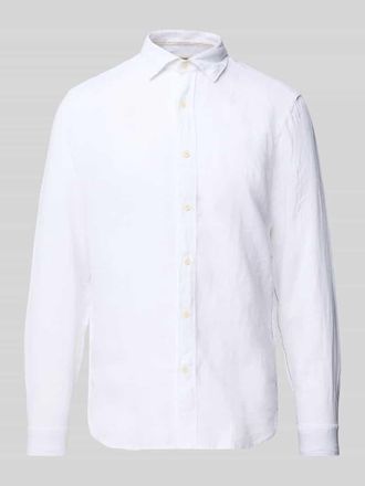 Fil Noir Regular Fit Businesshemd aus reinem Leinen Modell ROMA in Weiss, Gr&ouml;&szlig;e 38