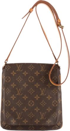 Louis Vuitton Borsa a tracolla con monogramma e battente - Marrone