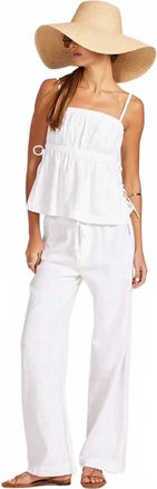bobi Side Tie Cami Top In White