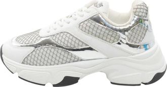 Love Moschino Schoenen, Dames, Wit, 38 EU, Leer, Stardust 60 Sneaker