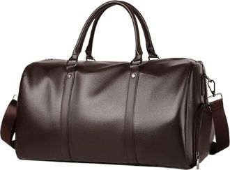 Generic Compatible For Large Capacity Gym Duffel Bag with Wet/Dry Compartments, Travel & Sports with Adjustable Shoulder Strap(Beown)