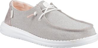 HeyDude Wendy Metallic Sparkle Polyester Damesschoenen Roségoud