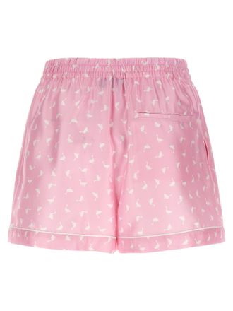 Moschino Womens Multicolor Silk Bermuda Shorts