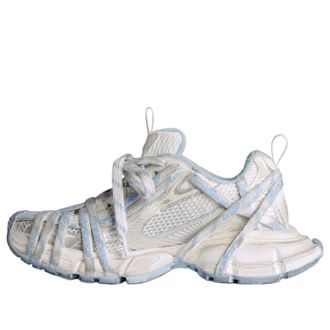 Balenciaga (WMNS) Balenciaga 3XL Extreme Laces Logo Sneaker White Off White Light Blue 825598W3XHL9949