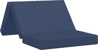 vidaXL Sof&aacute; Cama Plegable 100 X 67 X 45 Cm Azul Vidaxl