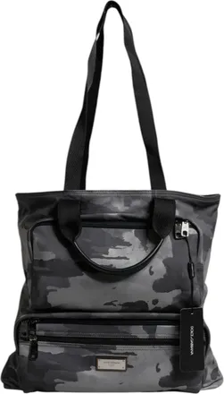 Dolce & Gabbana Black Camouflage Shoulder Strap Logo Plaque Mens Bag (Pre-Owned)