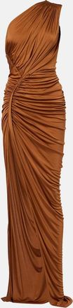 Rick Owens Lilies Avra ruched one-shoulder gown