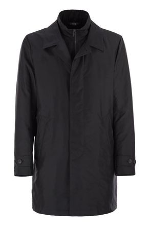 Fay Morning Coat In Technical Poplin