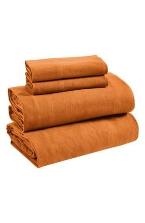 Superior Cotton Flannel Sheet Set in Pumpkin at Nordstrom Rack, Size King