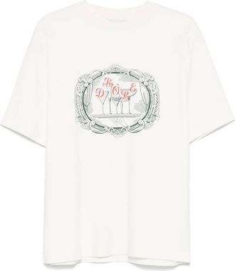 Drôle de Monsieur T-shirt con stampa grafica - Bianco