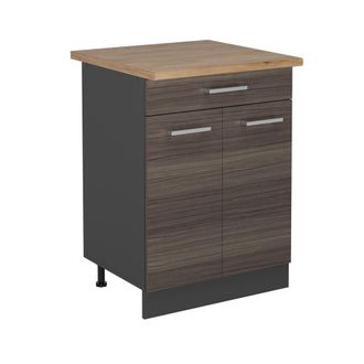 Vicco Mueble Bajo De Cocina R-line, Gris Noble, 60 Cm, Et Roble