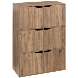 5five Simply Smart 5five Simply Smart - Estanter&iacute;a Mix N Modul Efecto Madera Natural Con 6 Puertas - 5five