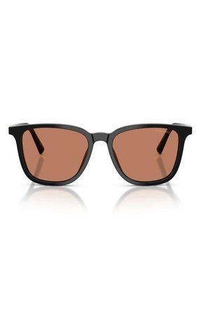 Miu Miu 53mm Square Sunglasses in Black /Brown at Nordstrom