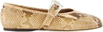 PARIS TEXAS Sveva Ballerina met Gesp - Dames - Ballerinas - Beige - 38 EU - Leer - Schoenen