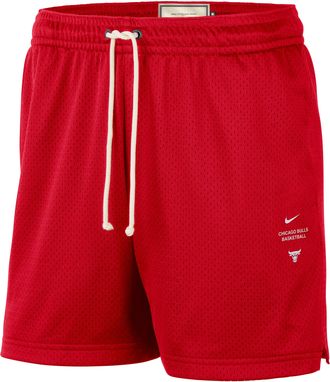 Nike Mens Chicago Bulls Standard Issue Dri-FIT 5 Basketball Mesh Shorts in Red | IO9097-657