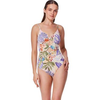 Gottex Cherry Blossom Cut Out One Piece in Blossom-Multi at Nordstrom, Size 12