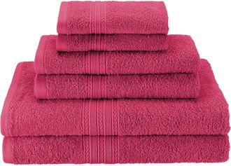 Superior Eco-Friendly Ringspun Cotton Modern Absorbent 6-Piece Towel Set