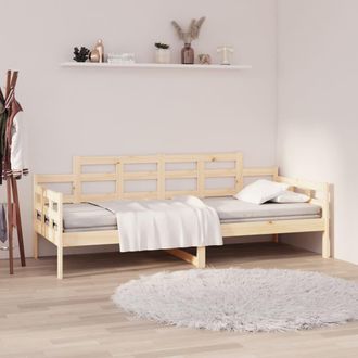 vidaXL Sof&aacute; Cama Sin Colch&oacute;n Madera Maciza De Pino 90x200 Cm Vidaxl