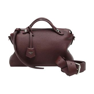 Fendi By The Way Boston Bag - Dames - Handtassen - Rood - ONE Size - Leer - Tassen