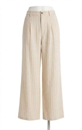 Z Supply Womens Bennett Pinstripe Pants In Flax