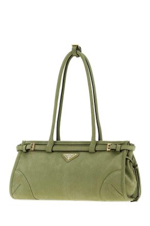 Prada Womens Green Nabuk Prada Bonnie Shoulder Bag Agave N Borse A Mano