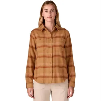 Patagonia Ws Fjord Flannel Shirt In Old Spruce: Nest Brown