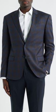 Emporio Armani G-Line Ombr&eacute; Check Wool Sport Coat in Brown at Nordstrom Rack, Size 44 Us / 54 Eu Regular