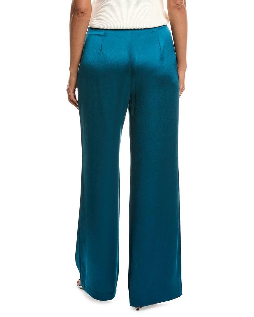 パンツ A FERRETTI Muslin pants Green Alberta Ferretti High-Waisted Green Muslin Pants With Pleats