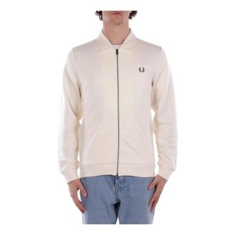 Fred Perry Hoodies & sweatvesten, Heren, Beige, L, Zip-throughs