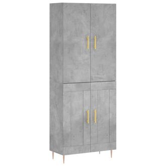 Berkfield Home Highboard Concrete Grey 69.5x34x180 cm Engineered Wood
