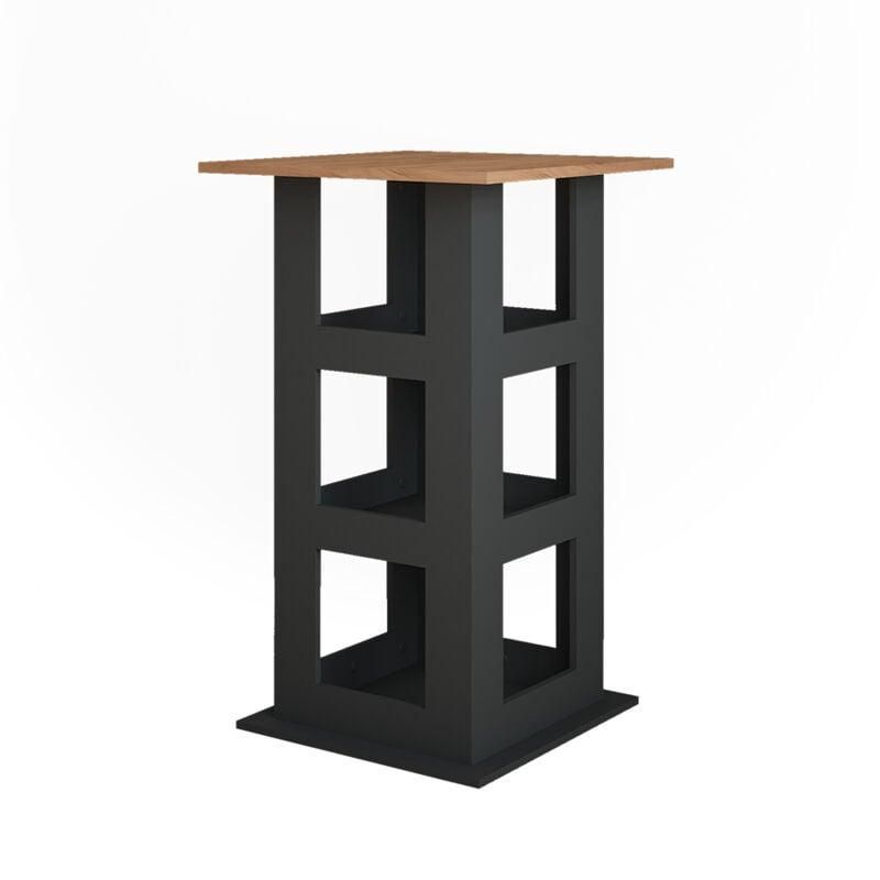 Vicco Table De Salle à Manger Karlos 80x80 Cm - Chêne Doré / Anthracite - Table Carrée Compacte Pour Cuisine Ou Petit Salon - 2 à 4 Personnes