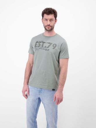 Lerros Kurzarmshirt LERROS, Herren, Gr. XXL, storm grau, Jersey, Obermaterial: 100% Baumwolle, bedruckt, normal h&uuml;ftbedeckend, Rundhals, Shirts Kurzarmshirt,