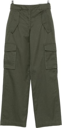 Burberry Pantaloni Verde-Donna