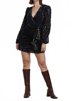 Dear John Denim Mina Novelty Mini Dress In Blue Spots