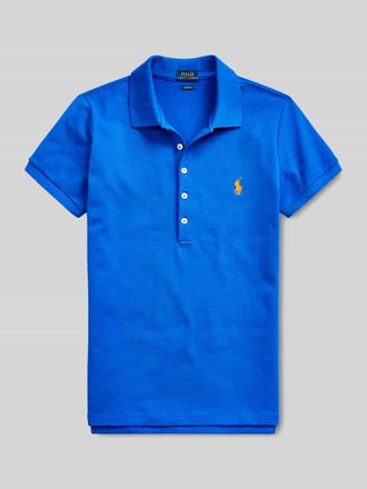 Polo Ralph Lauren Slim Fit Poloshirt aus Baumwoll-Mix in Blau, Gr&ouml;&szlig;e XXL