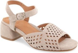 Gentle Souls Oaks Ankle Strap Sandal in Light Mushroom Suede at Nordstrom, Size 6.5