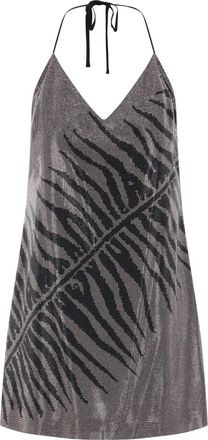 Roberto Cavalli Abito corto con strass - Nero