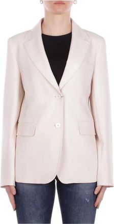 Max Mara Blazer met knoopsluiting - Dames - Blazers - Beige - L - Polyester - Jassen