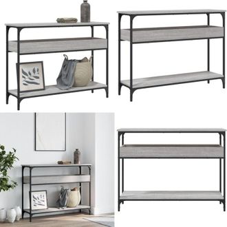 vidaXL Tavolo Consolle Ripiano Grigio Sonoma 100x29x75cm Multistrato - Tavolino da ingresso - Tavolo da soggiorno