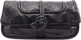 Loewe Pre-owned Twisted Knot Leren Clutch Tas - unisex - Vintage Clutch - Zwart - ONE Size - Leer - Vintage