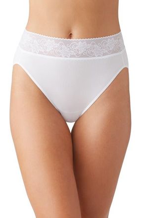 Wacoal Comfort Touch High Leg Briefs in White at Nordstrom, Size Xx-Large