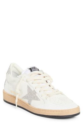 Golden Goose Ball Star Low Top Sneaker in White/Silver at Nordstrom, Size 11Us