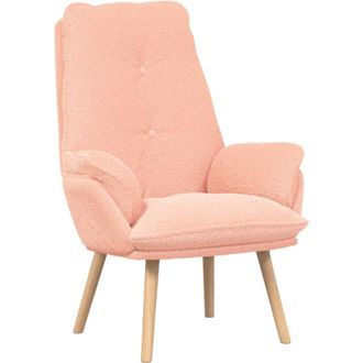 vidaXL Armchair Pink 61 x 78 x 98 cm Sherpa Fabric vidaXL